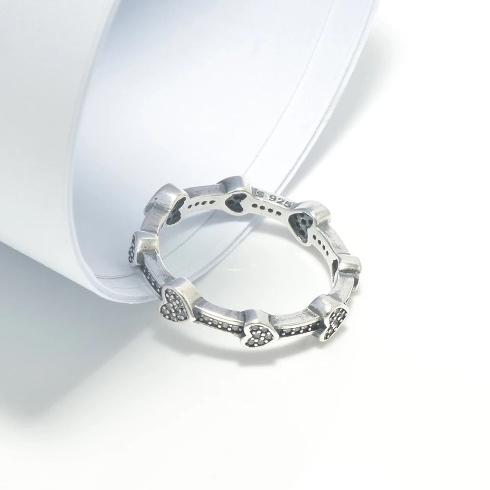 Ring _ silver heart zircon