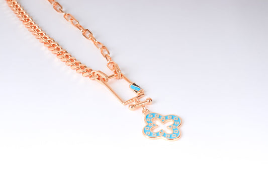 قلادة - زهرة ملونة