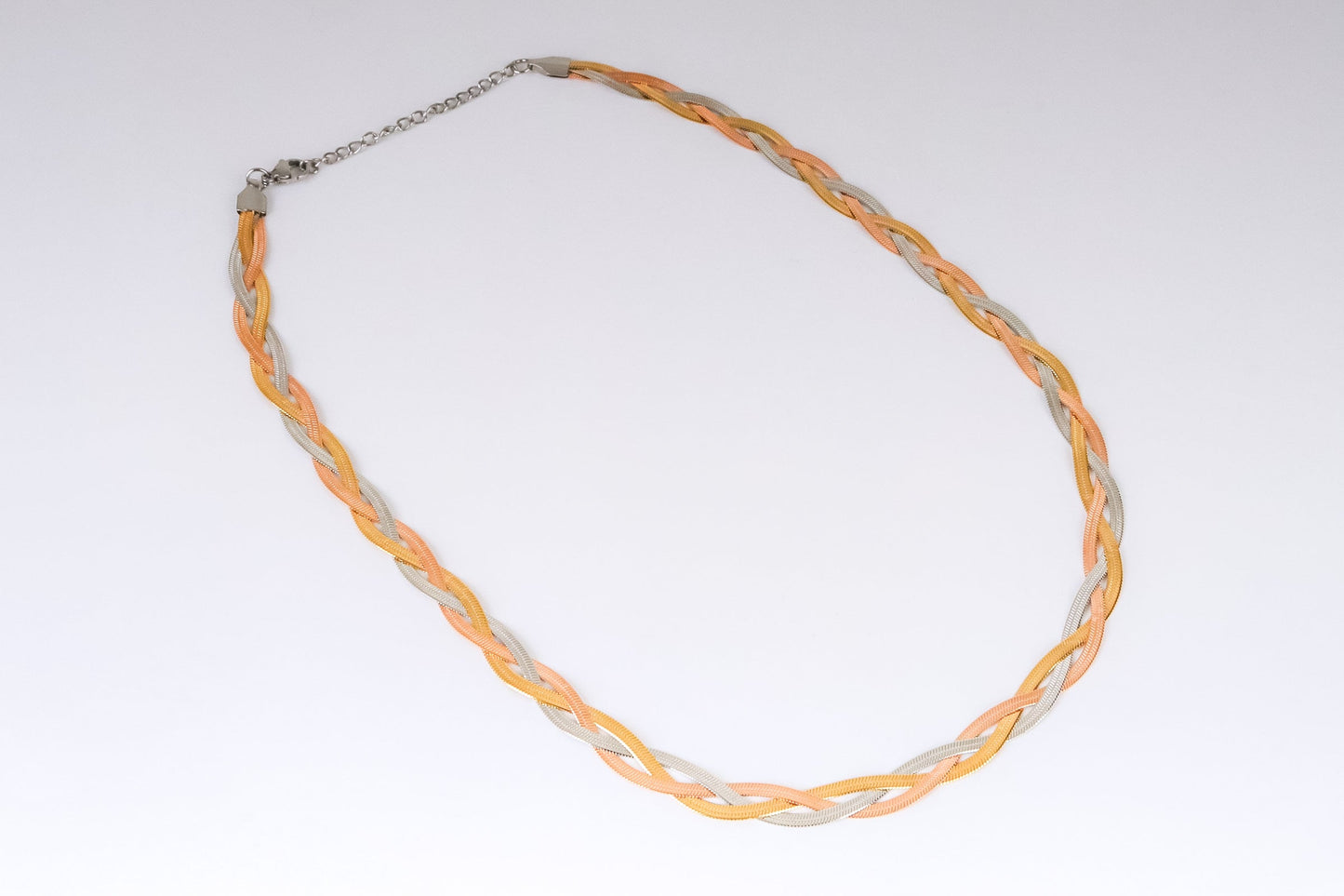 Necklace - Stainless steel 3 colors strand