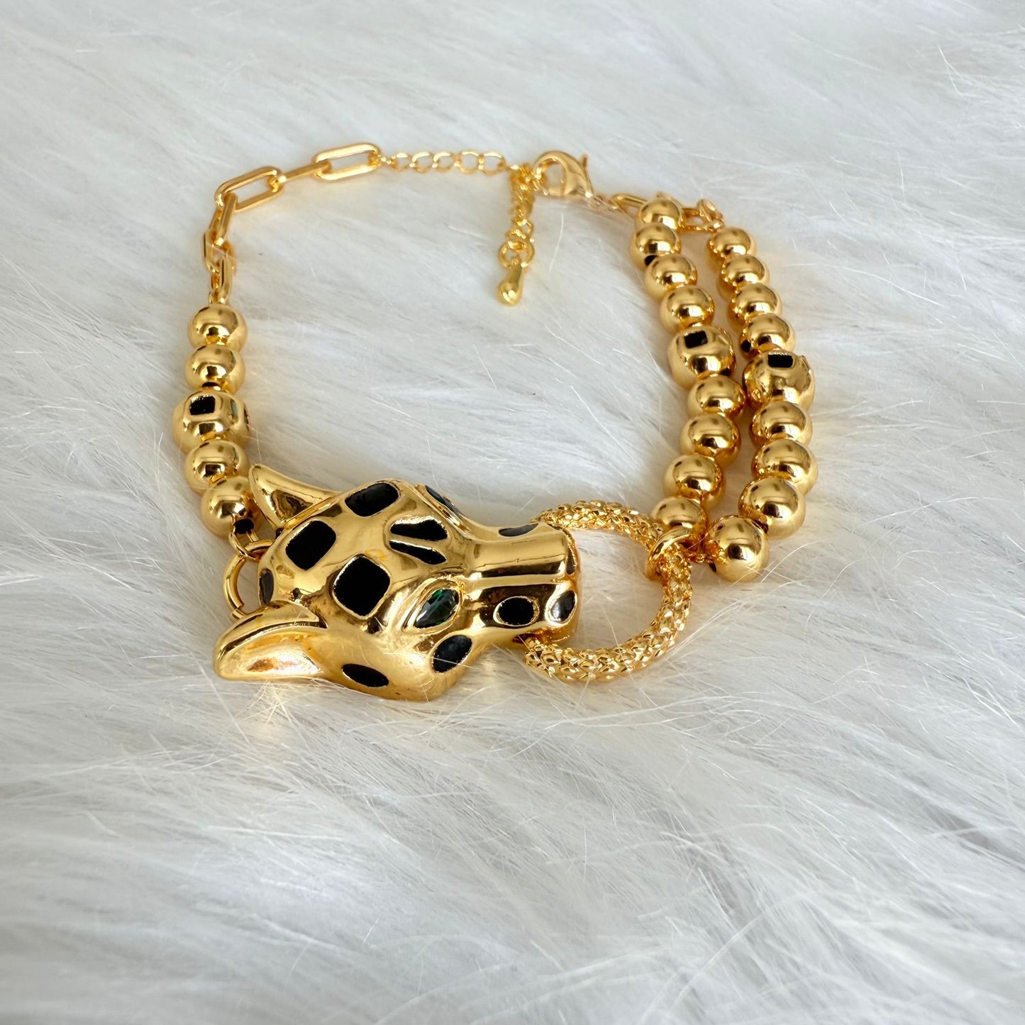 Bracelet - new shape chain balls chain with tiger head