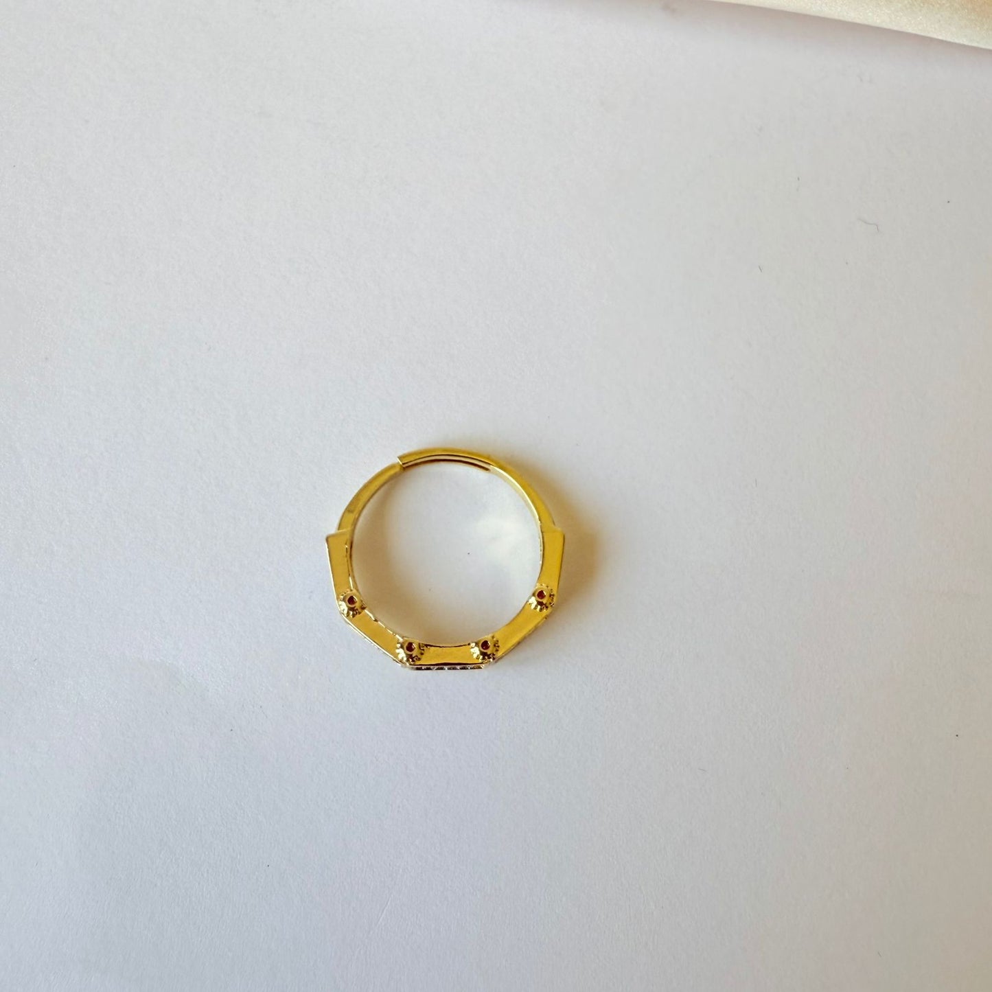 Ring - Gold-plated ring free size simple zircon