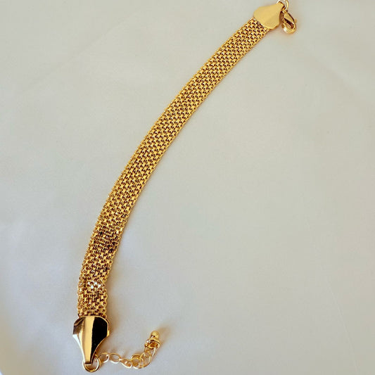 Bracelet - wide gold bracelet