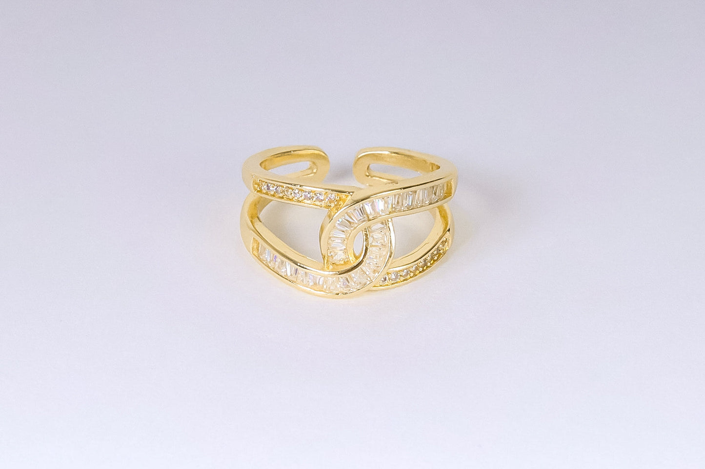 Ring - ring free size zircon stones