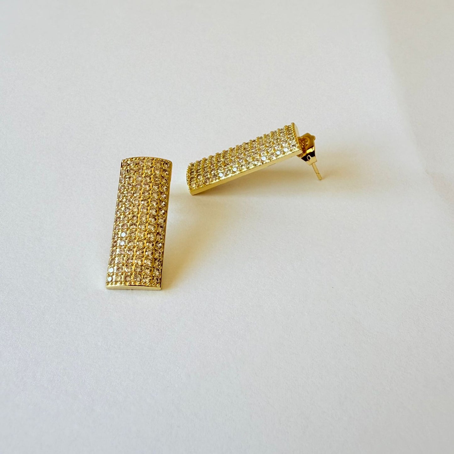 Earring - Simple rectangle zircon shape