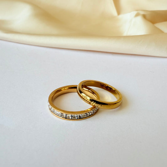 Stainless Steel - ring two pieces size 7/8/9