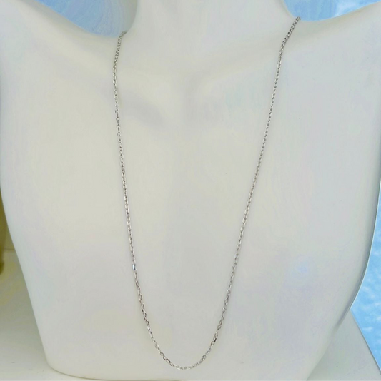 necklace _ simplest silver necklace