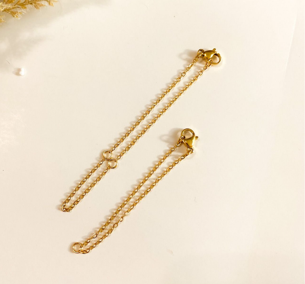 Necklace - extension stainless steel 10 cm - 15 cm