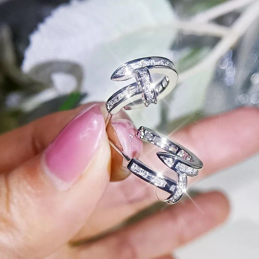 Earrings - Platinum plated zircon