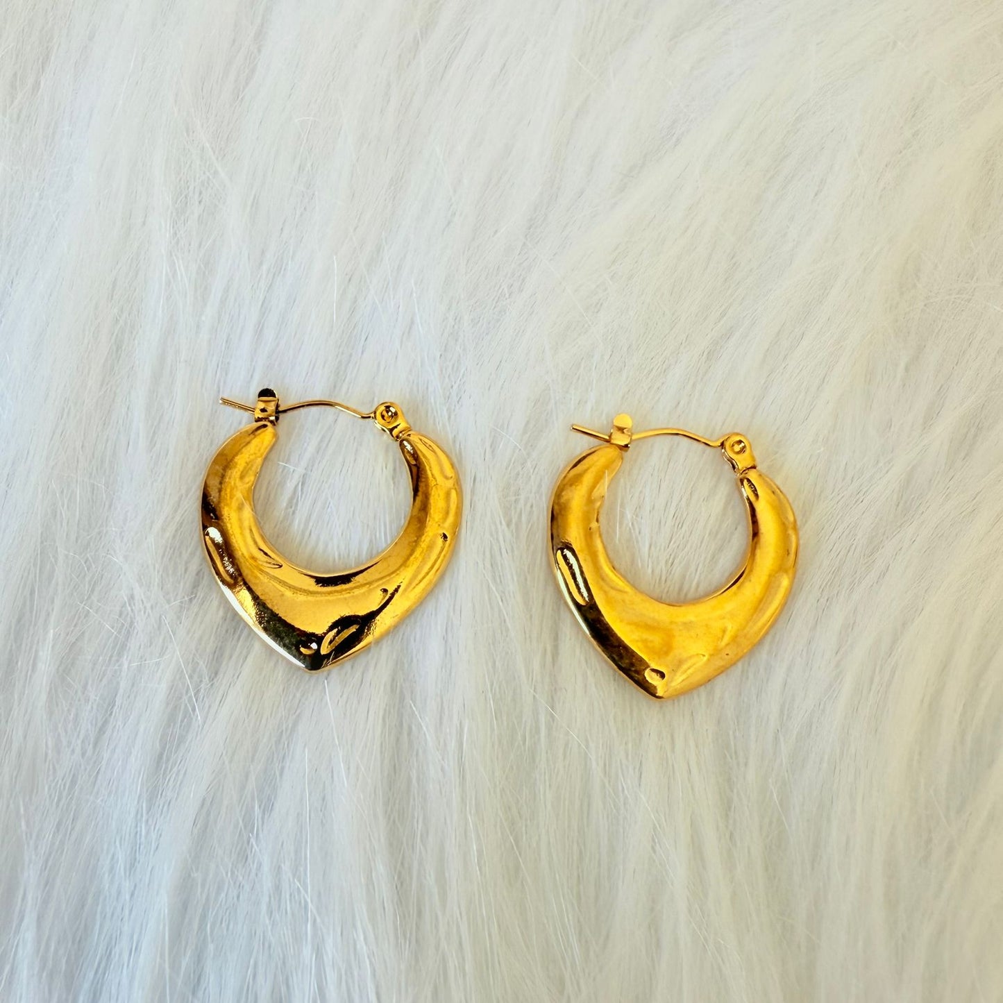 Stainless steel - Earrings gold simple shape