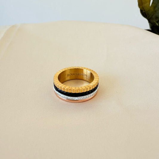 Stainless Steel - ring size 9 luxury trend shape