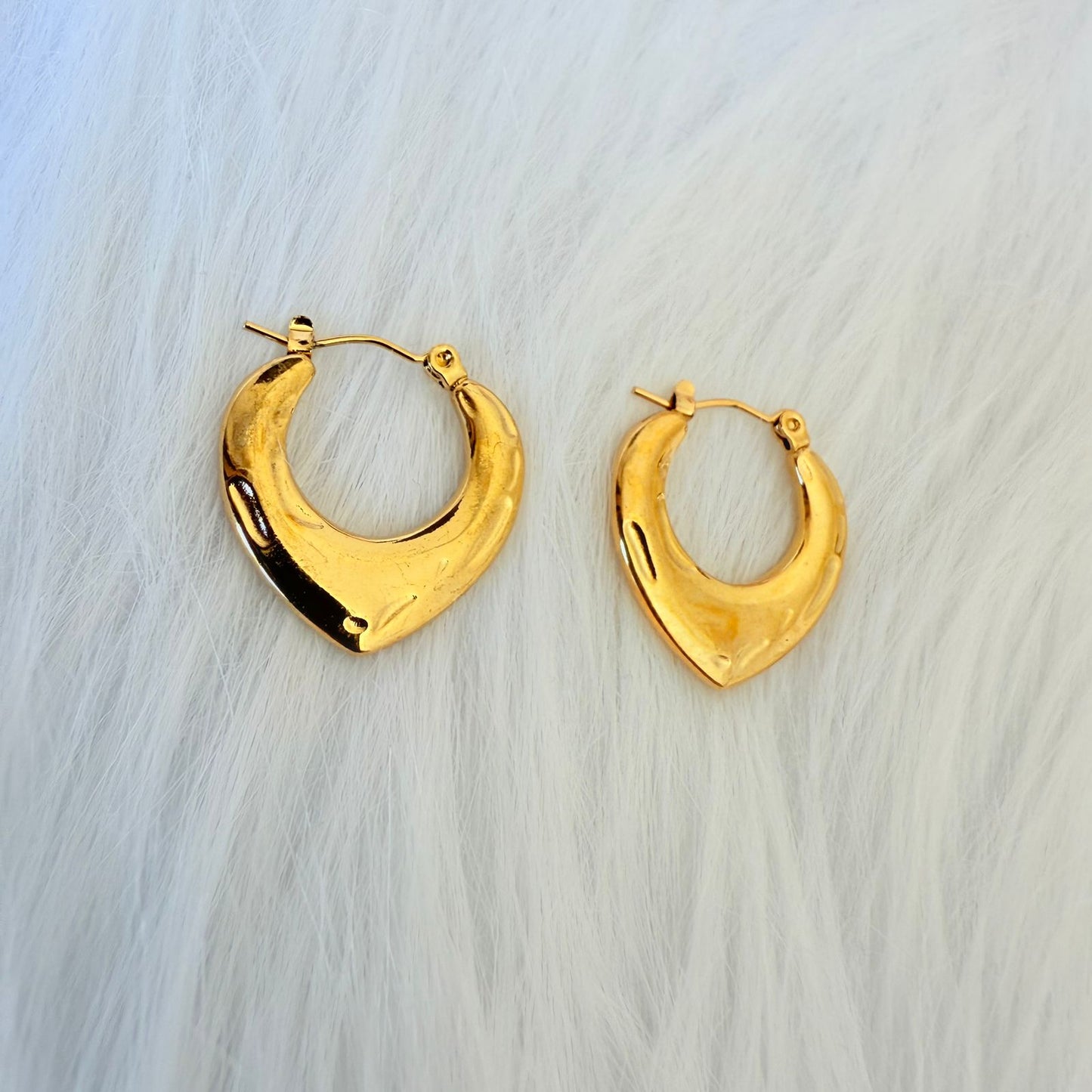 Stainless steel - Earrings gold simple shape