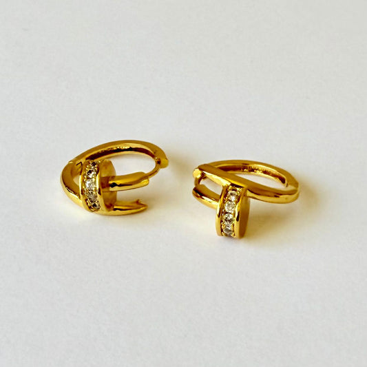 Earring - Simple small nail zircon