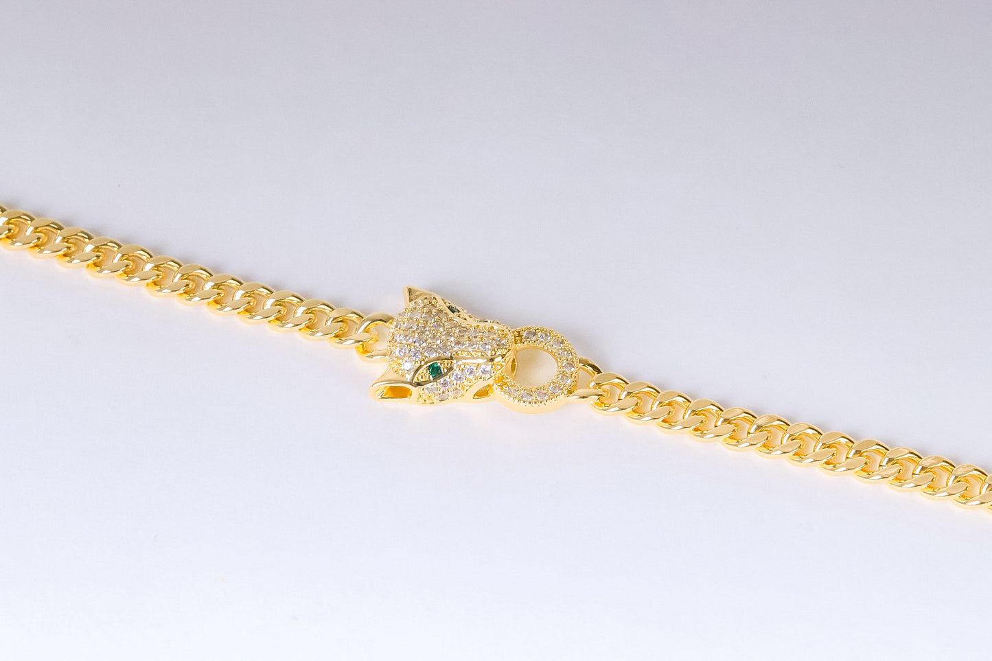 Bracelet - Tiger zircon stones with green eyes