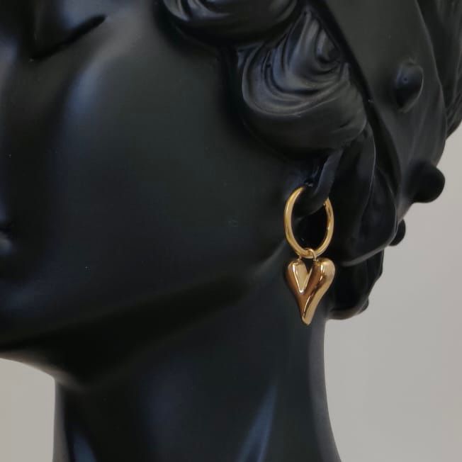 Earrings - Stainless steel new simple heart