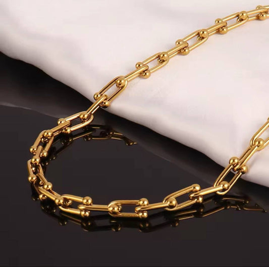 Stainless Steel- chain gold Necklace