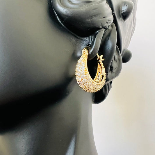 Earring - Simple zircon circle shape