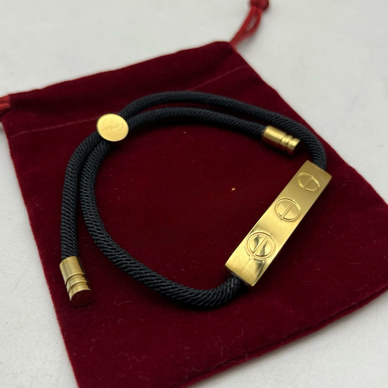 Stainless steel- Gold trendy black Bracelet