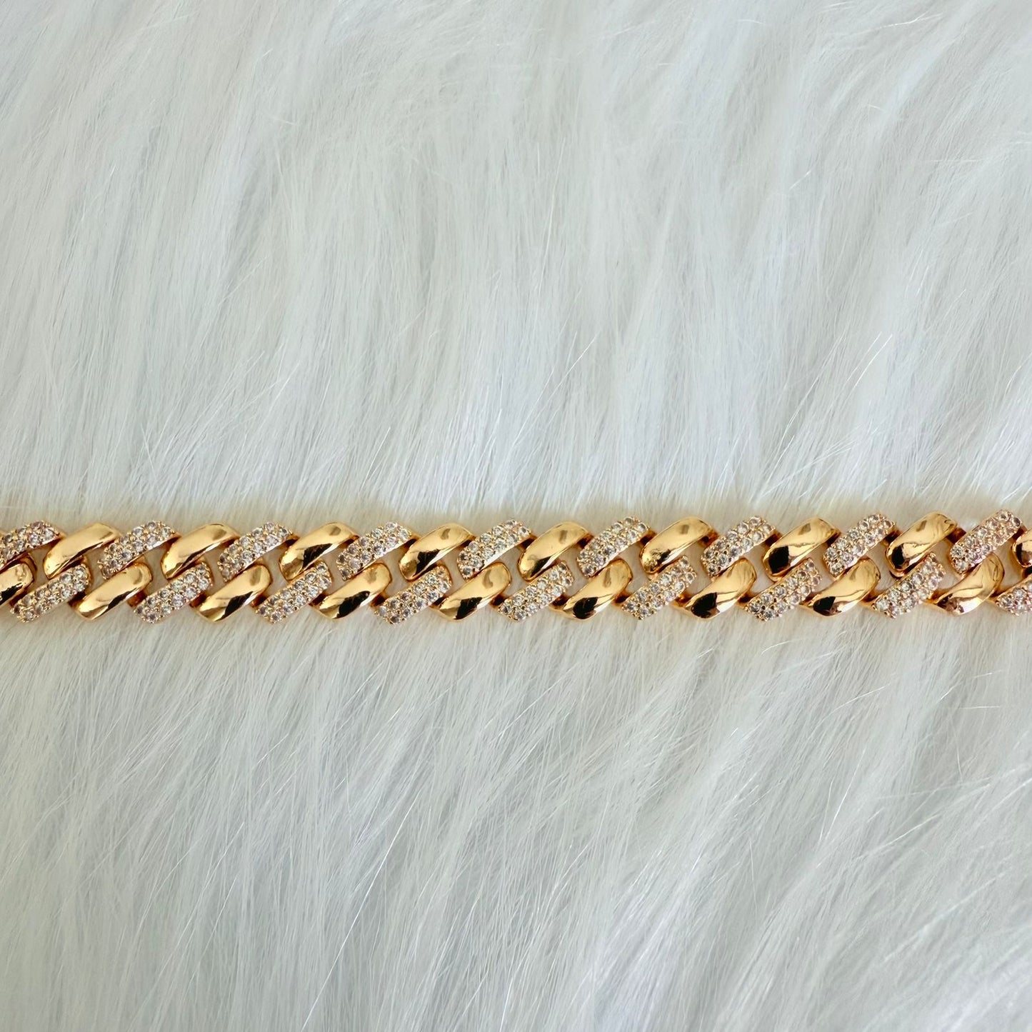 Bracelet - Simple chain bracelet with zircon