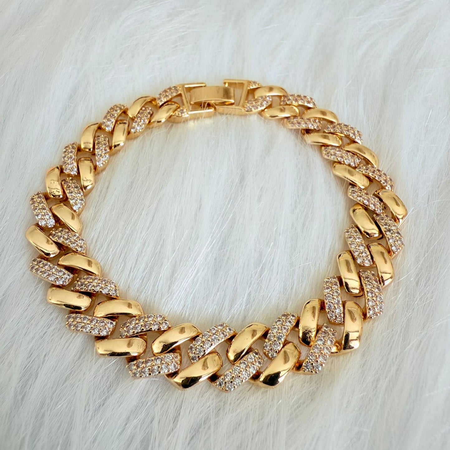 Bracelet - Simple chain bracelet with zircon