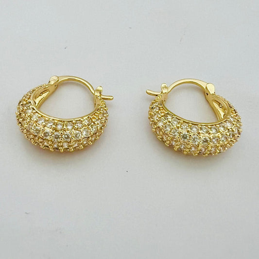Earring - Simple zircon circle shape