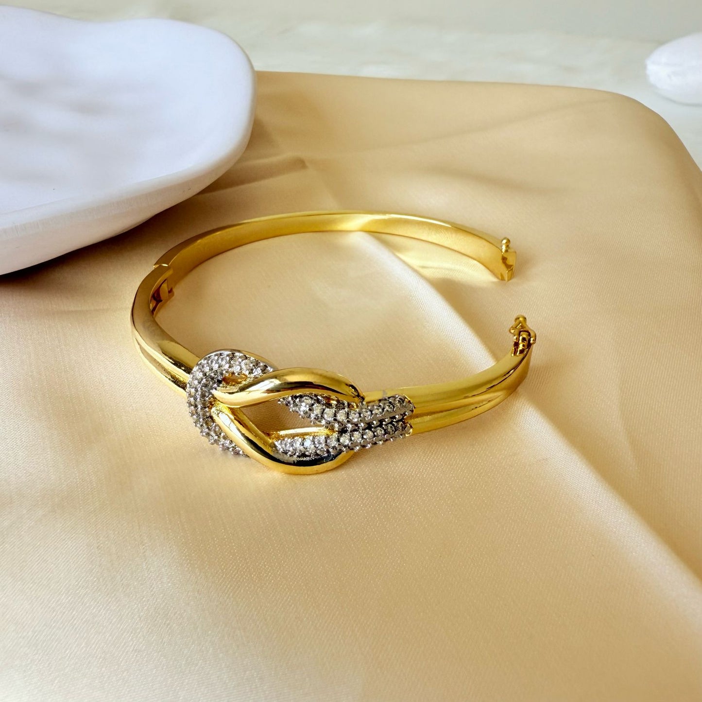 Bracelet - Gold-plated bangle royal chain