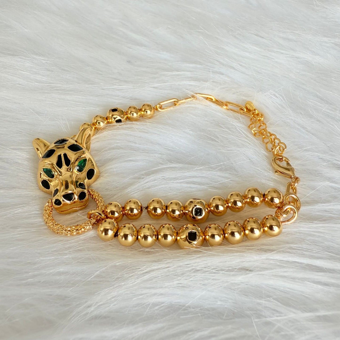 Bracelet - new shape chain balls chain with tiger head