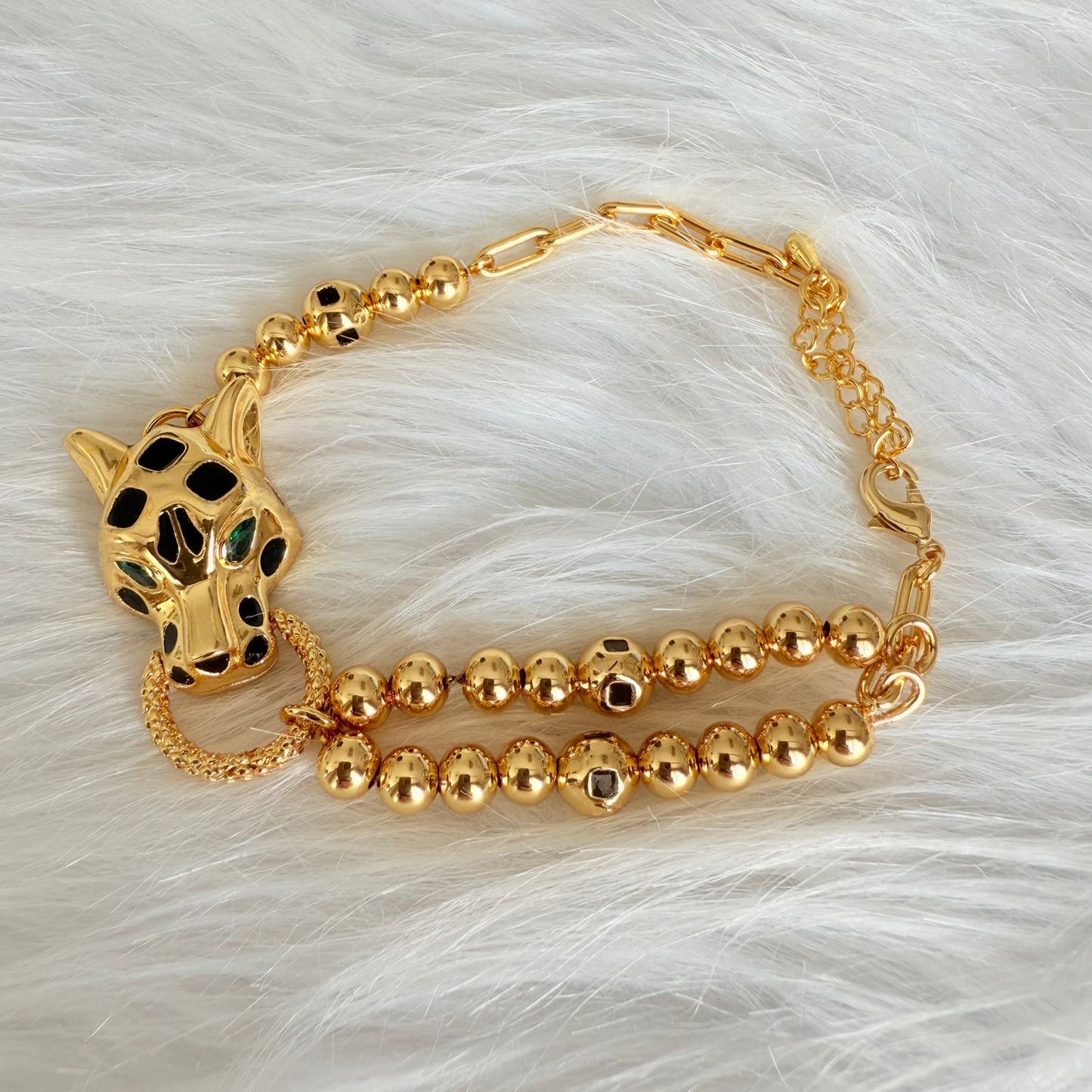 Bracelet - new shape chain balls chain with tiger head